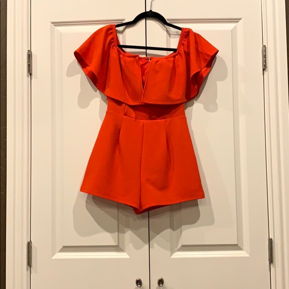 Red short romper